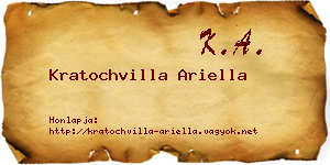 Kratochvilla Ariella névjegykártya